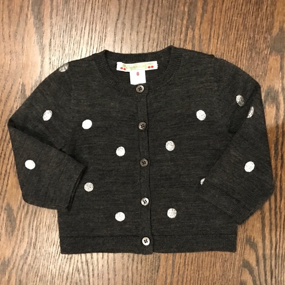 Bonpoint Polka Dot Baby Girl Cardigan - Picture 2 of 5